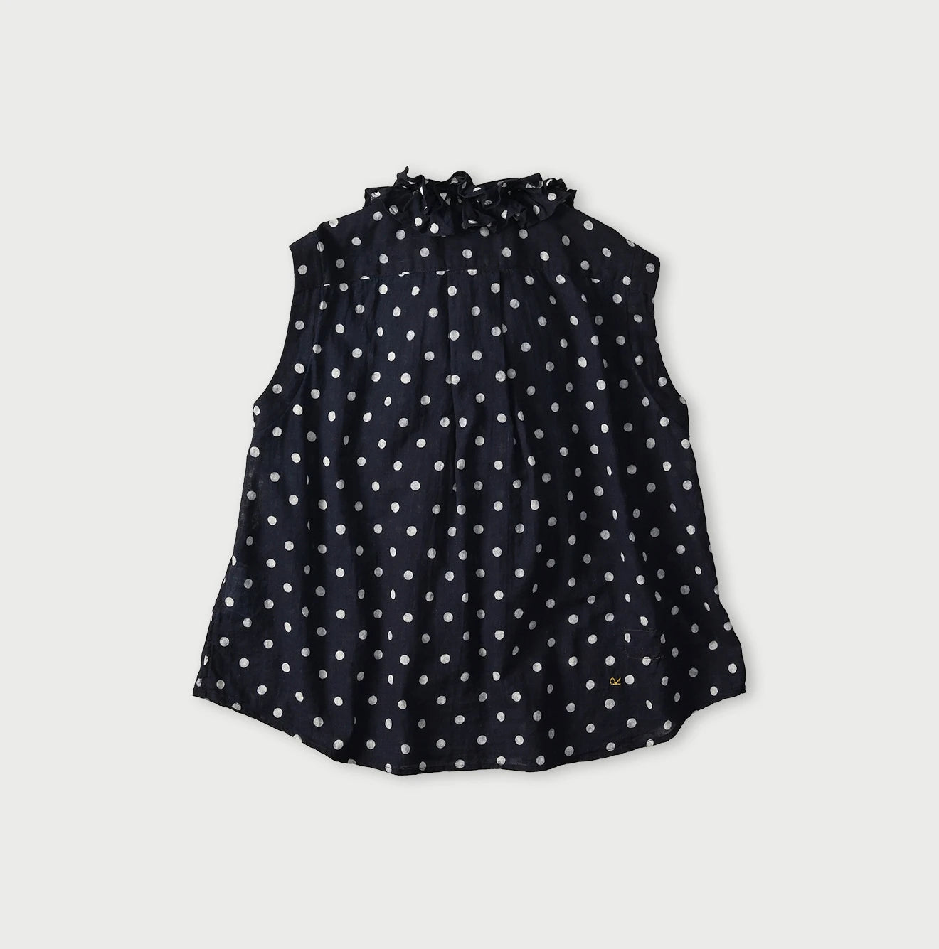 45R Indigo Gauze Polka Dot Frill Camisole - Image 11