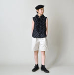 45R Indigo Gauze Polka Dot Frill Camisole