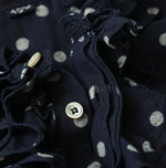 45R Indigo Gauze Polka Dot Frill Camisole