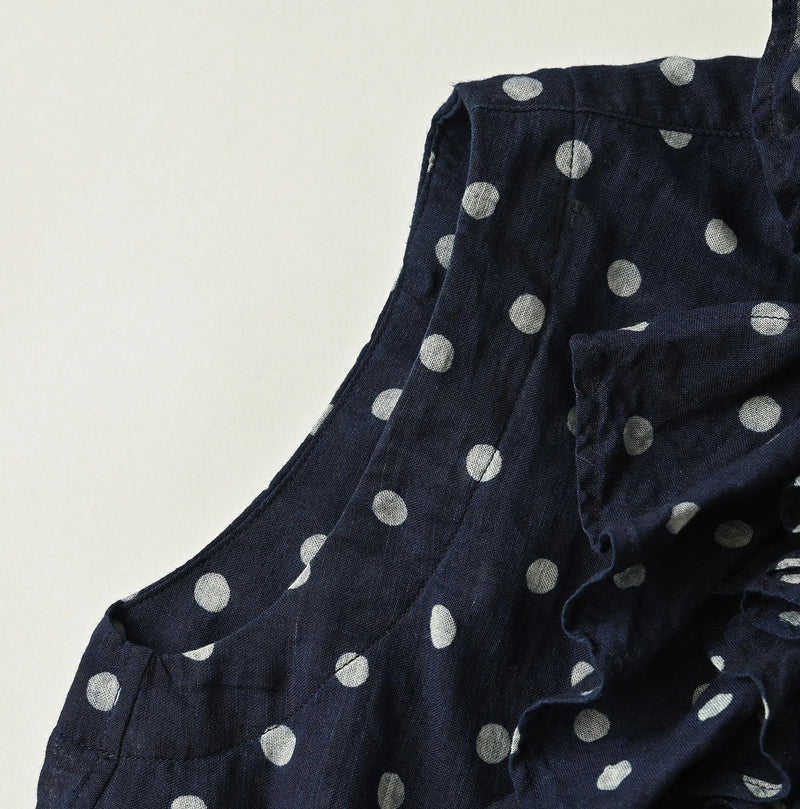 45R Indigo Gauze Polka Dot Frill Camisole - Image 16