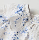 45R Linen Campanula Tucked Collar Blouse