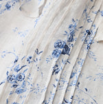 45R Linen Campanula Tucked Collar Blouse