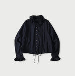 45R Indigo Khadi Frill Talula Blouse