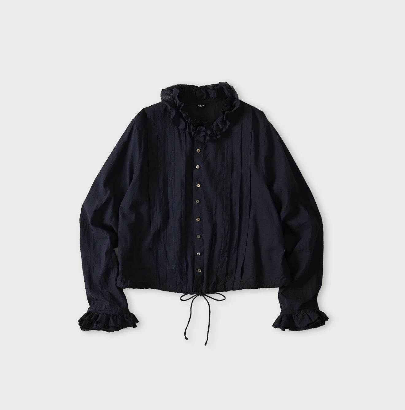 45R Indigo Khadi Frill Talula Blouse - Image 1