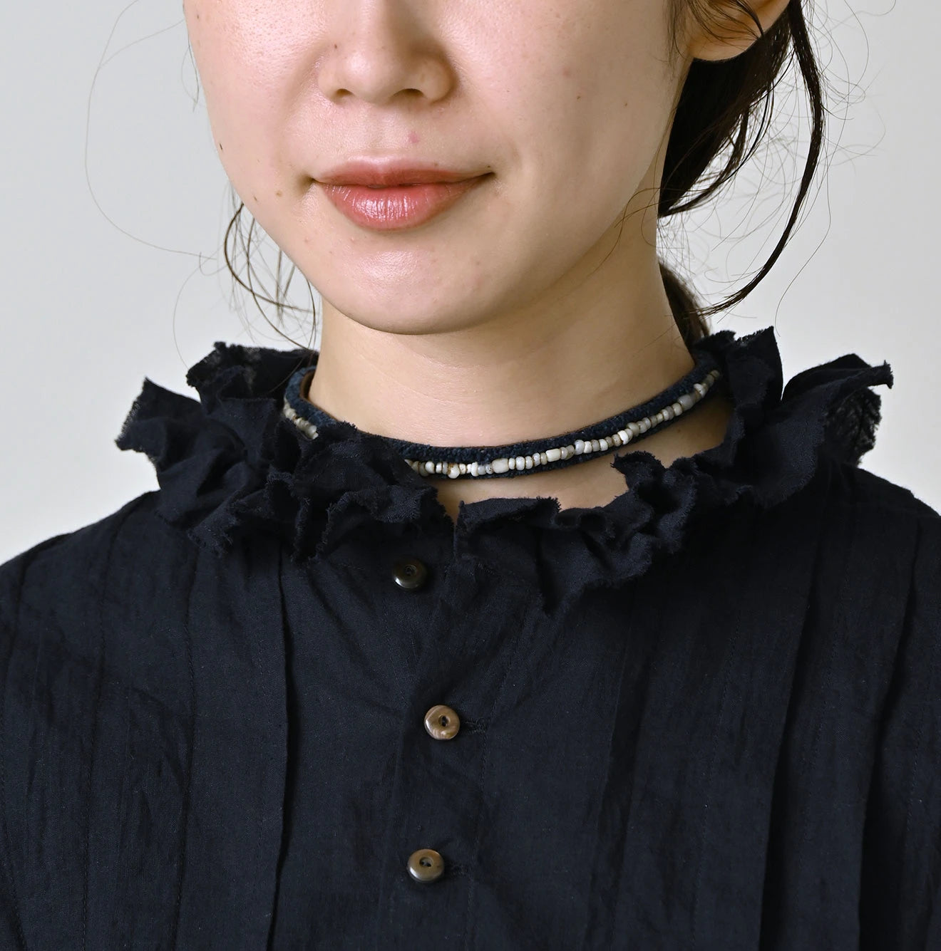 45R Indigo Khadi Frill Talula Blouse - Image 6