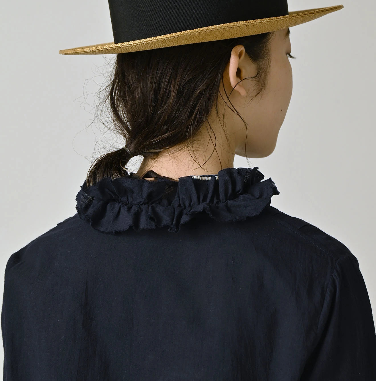 45R Indigo Khadi Frill Talula Blouse - Image 10