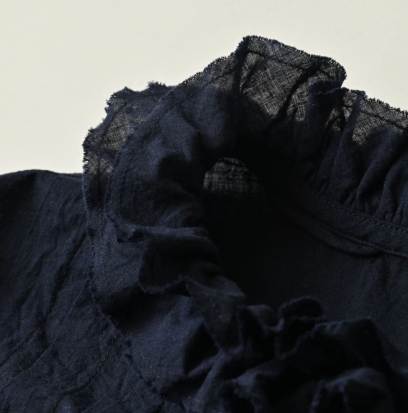 45R Indigo Khadi Frill Talula Blouse - Image 14