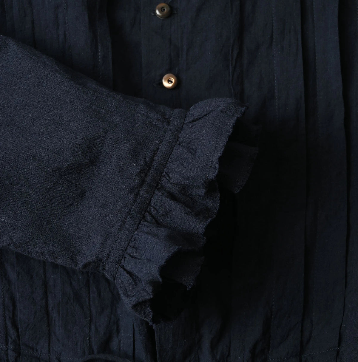 45R Indigo Khadi Frill Talula Blouse