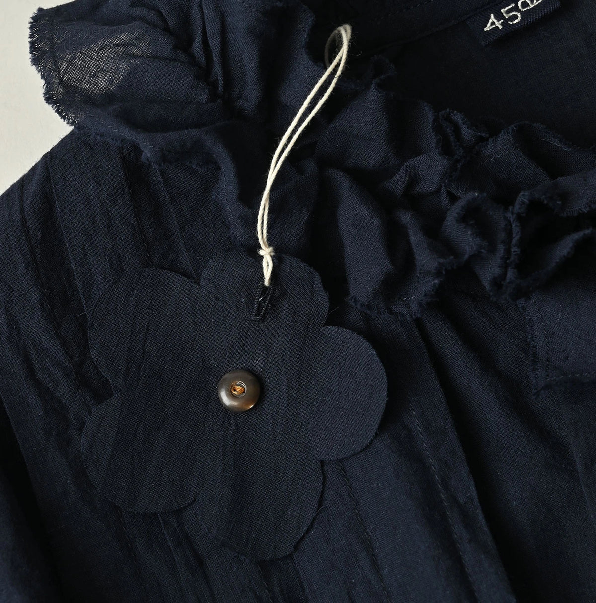 45R Indigo Khadi Frill Talula Blouse