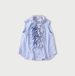 45R Broadcloth Mix Frilled Sleeveless Top