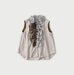 45R Broadcloth Mix Frilled Sleeveless Top