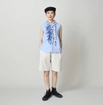 45R Broadcloth Mix Frilled Sleeveless Top