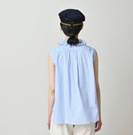 45R Broadcloth Mix Frilled Sleeveless Top