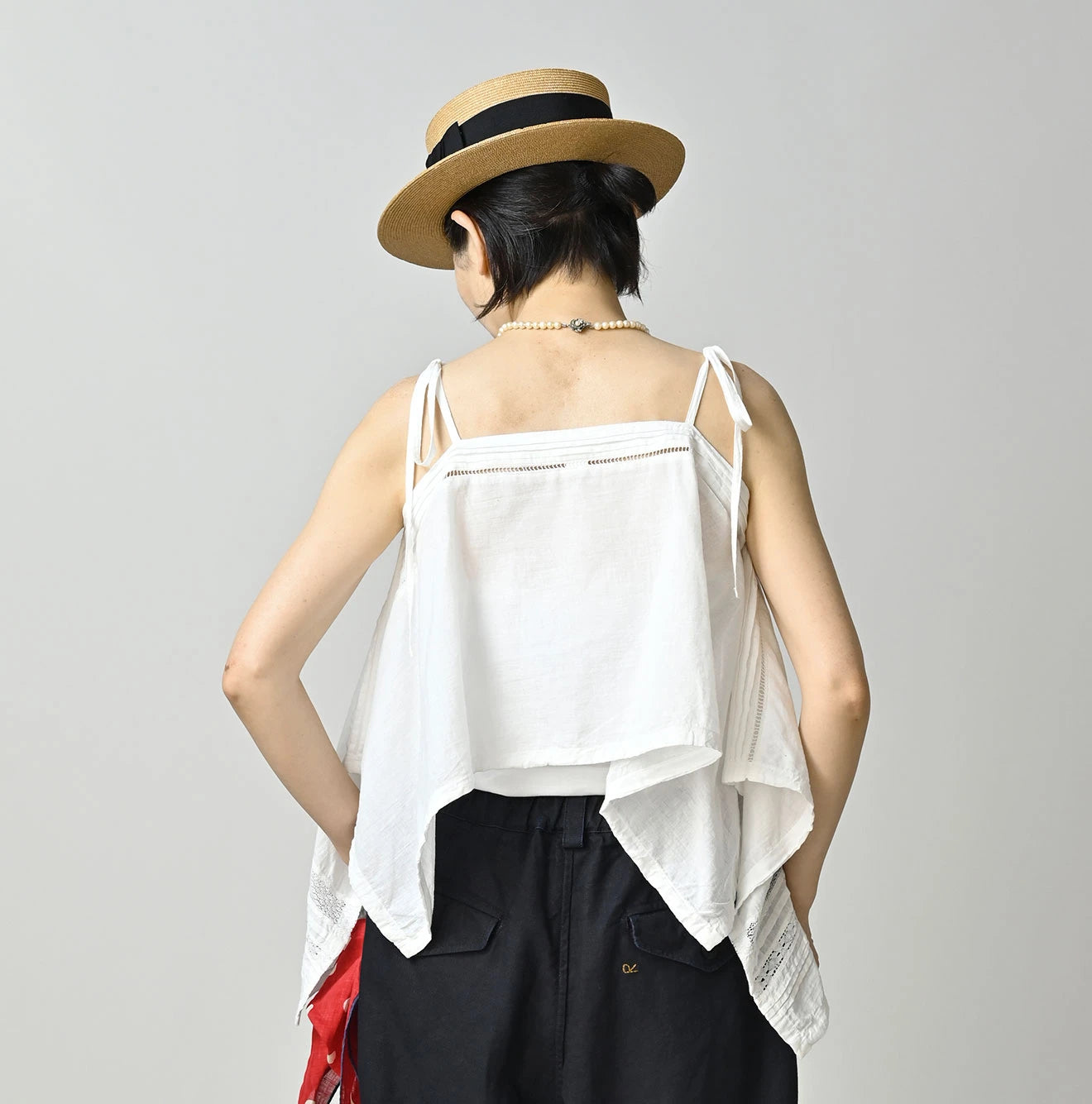 45R Khadi Pintuck Lace Multi Camisole - Image 5