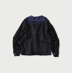 Indigo Linen Sateen Sailor Blouse