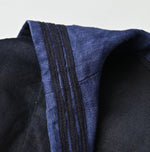 Indigo Linen Sateen Sailor Blouse