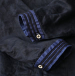 Indigo Linen Sateen Sailor Blouse