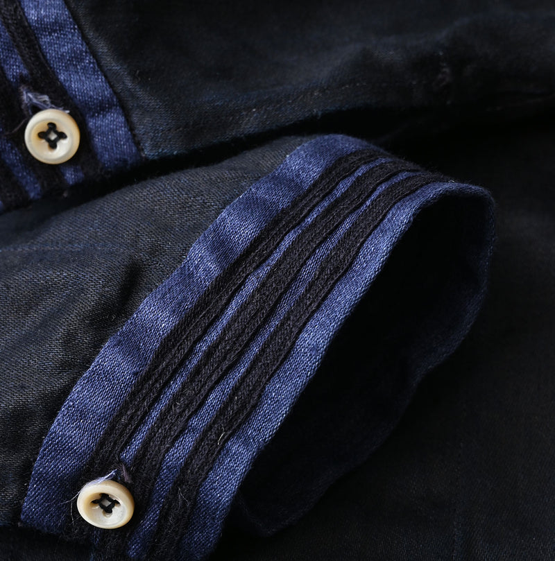 Indigo Linen Sateen Sailor Blouse - Image 19