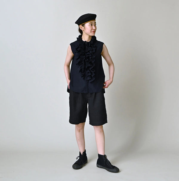 45R Indigo Batiste Frill Camisole