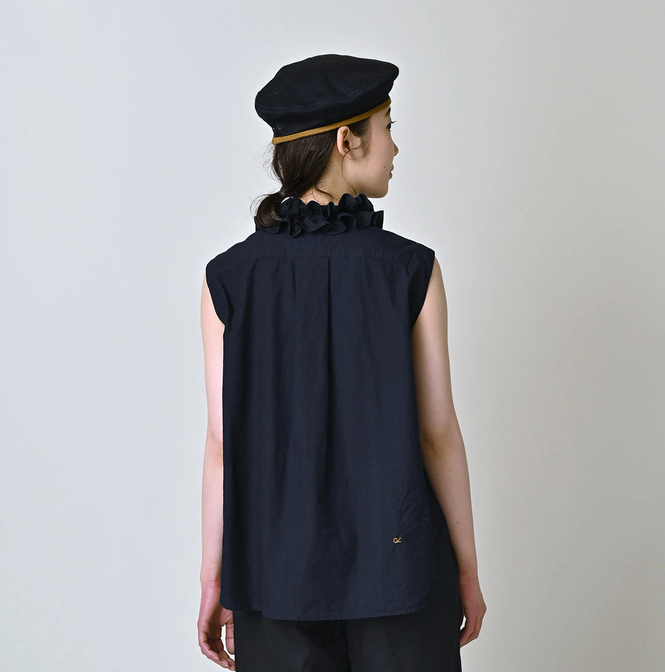 45R Indigo Batiste Frill Camisole - Image 5