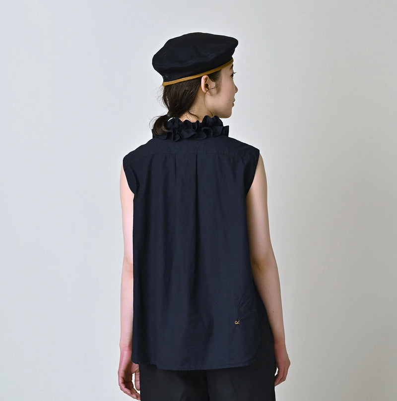 45R Indigo Batiste Frill Camisole - Image 5