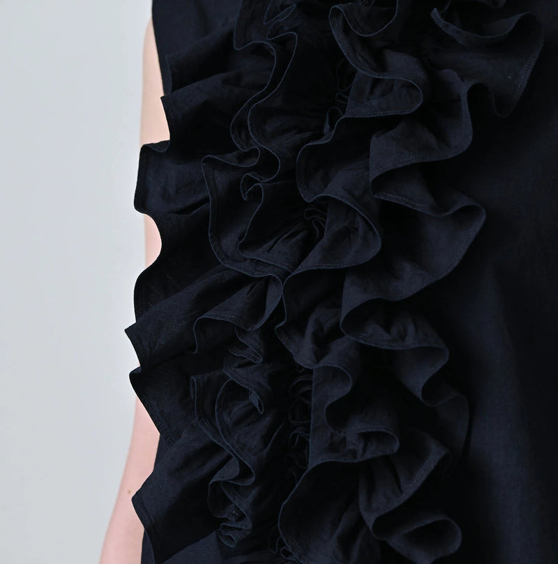 45R Indigo Batiste Frill Camisole - Image 7