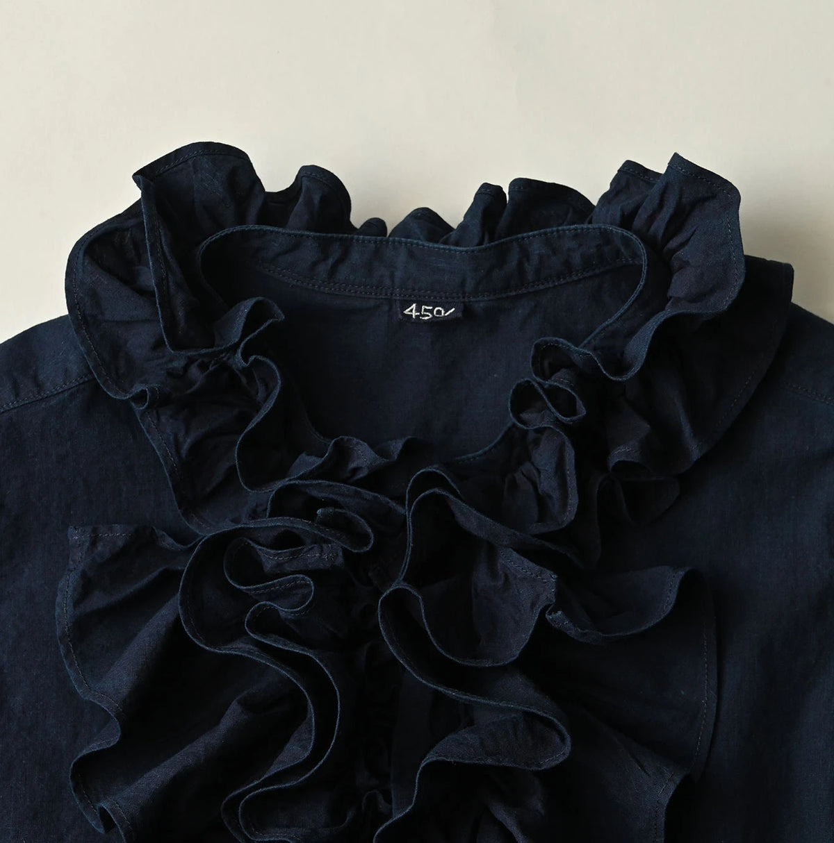 45R Indigo Batiste Frill Camisole