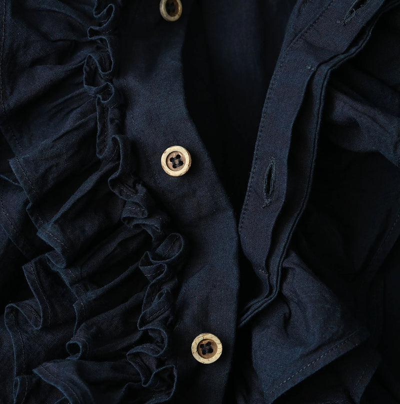 45R Indigo Batiste Frill Camisole - Image 15
