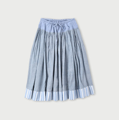 Tsuyukaze Khadi Mix Easy Gathered Skirt
