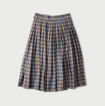45R Broadcloth Madras Tucked Wrap Skirt