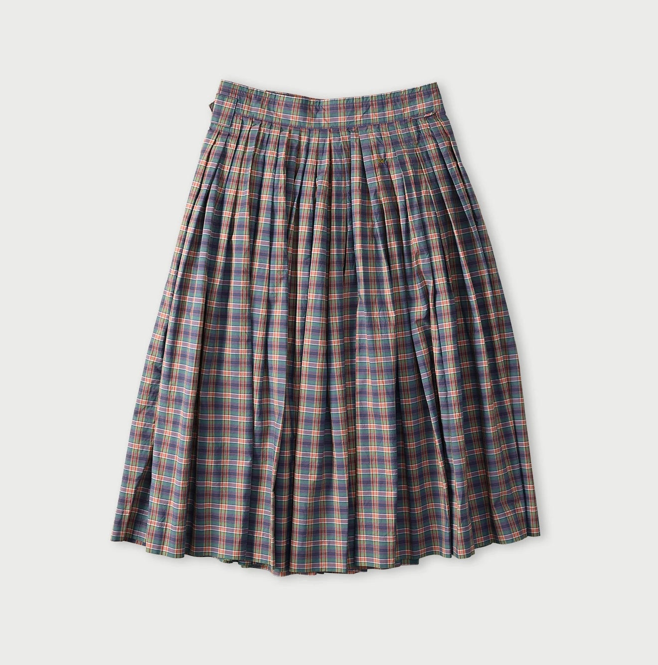 45R Broadcloth Madras Tucked Wrap Skirt - Image 12