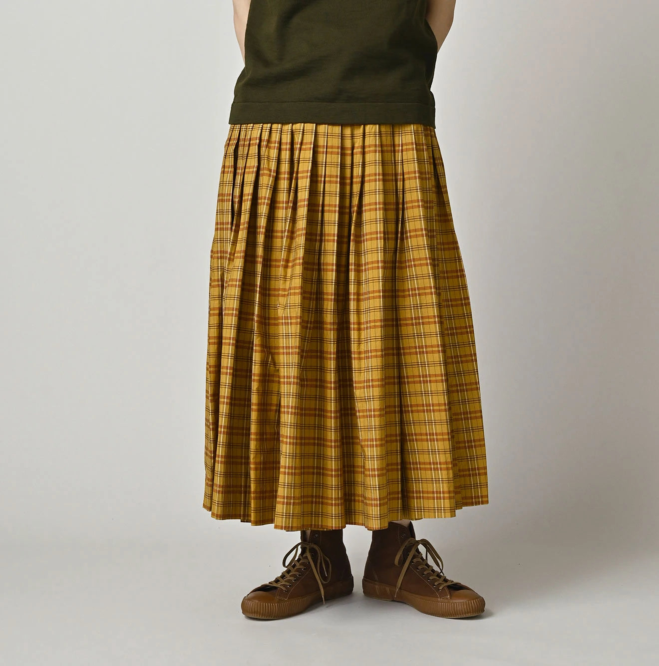 45R Broadcloth Madras Tucked Wrap Skirt - Image 5