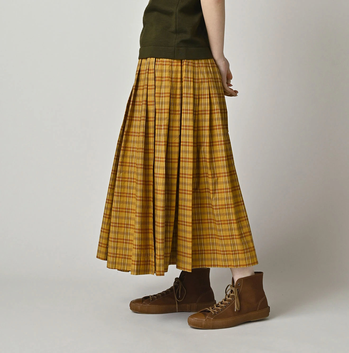45R Broadcloth Madras Tucked Wrap Skirt - Image 6