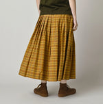 45R Broadcloth Madras Tucked Wrap Skirt
