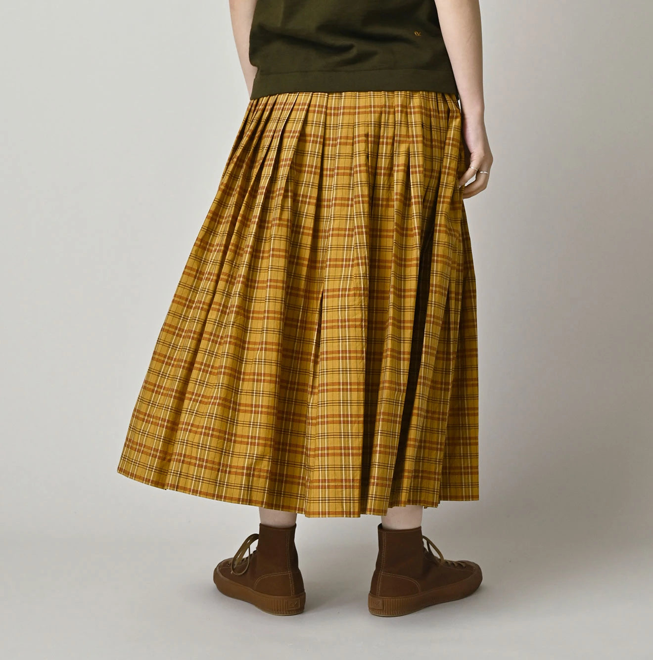 45R Broadcloth Madras Tucked Wrap Skirt - Image 7