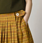 45R Broadcloth Madras Tucked Wrap Skirt
