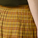 45R Broadcloth Madras Tucked Wrap Skirt