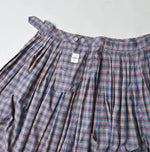 45R Broadcloth Madras Tucked Wrap Skirt
