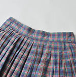 45R Broadcloth Madras Tucked Wrap Skirt
