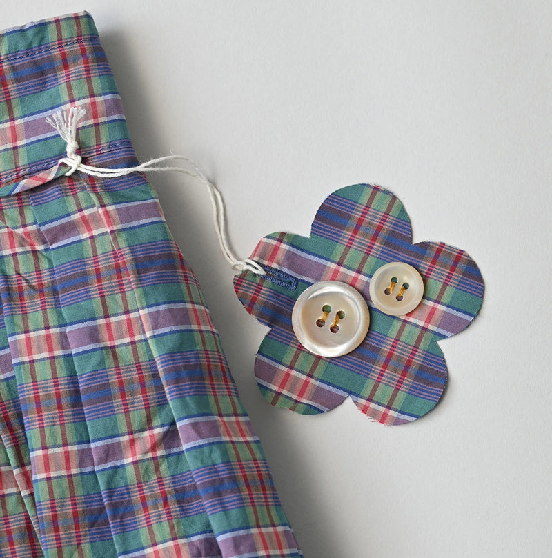 45R Broadcloth Madras Tucked Wrap Skirt - Image 19