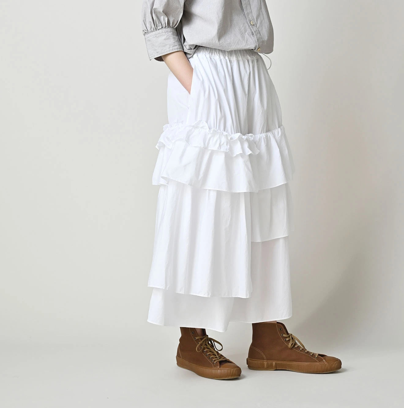 45R Broadcloth Tiered Skirt - Image 4