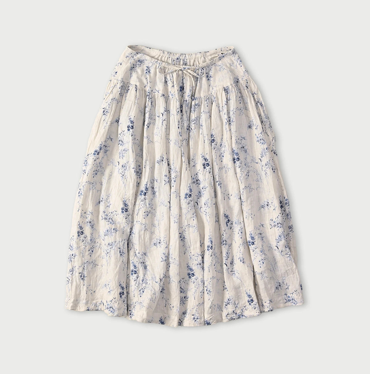 45R Linen Campanula Easy Gathered Skirt