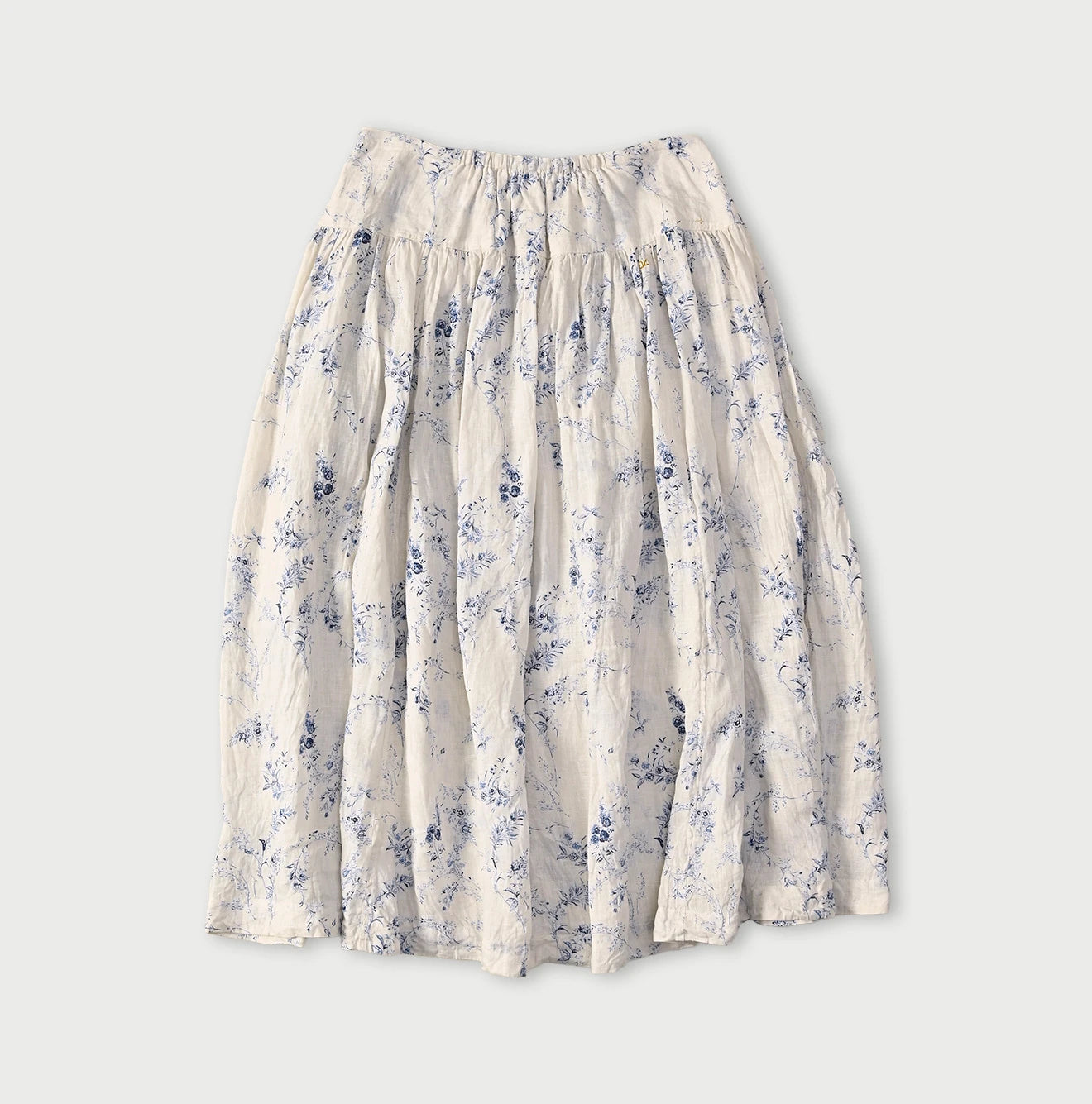 45R Linen Campanula Easy Gathered Skirt - Image 13