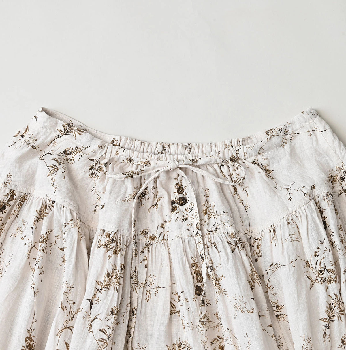 45R Linen Campanula Easy Gathered Skirt