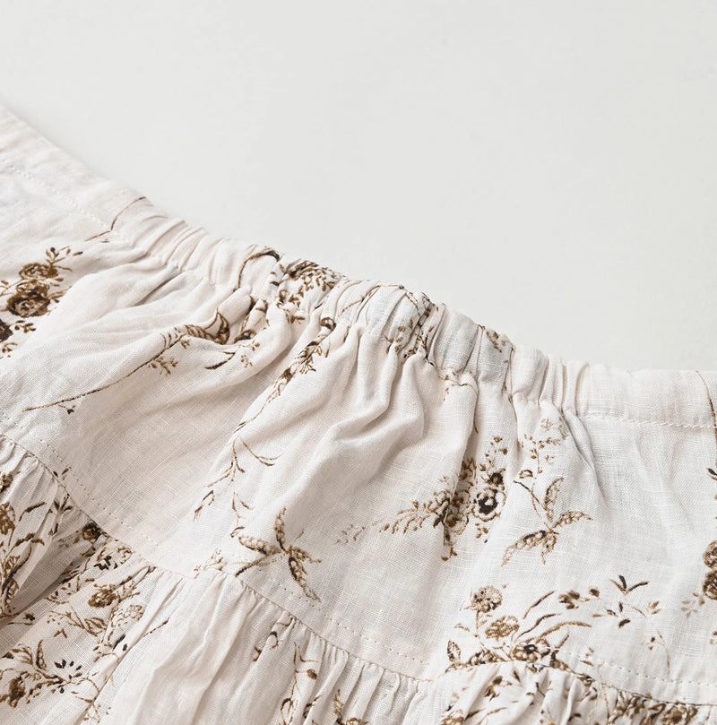 45R Linen Campanula Easy Gathered Skirt - Image 18