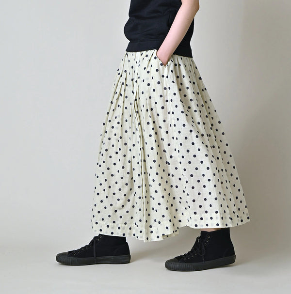 45R Gauze Polka Dot Wrap Skirt