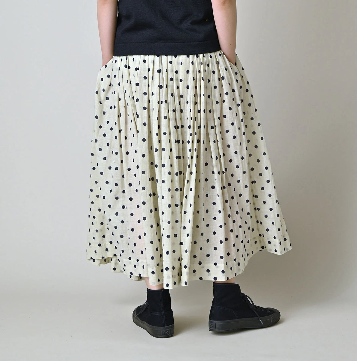 45R Gauze Polka Dot Wrap Skirt