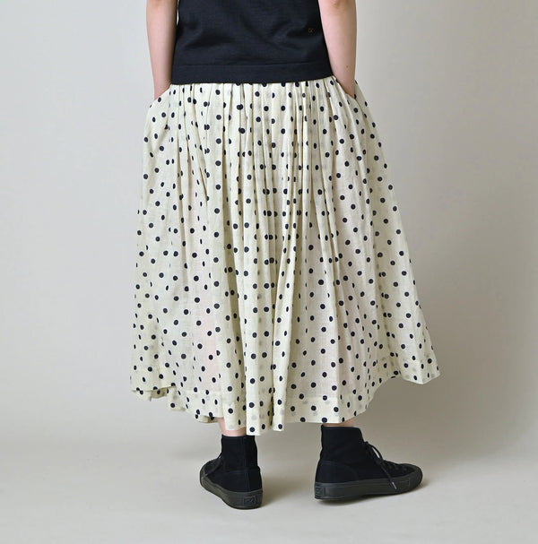 45R Gauze Polka Dot Wrap Skirt