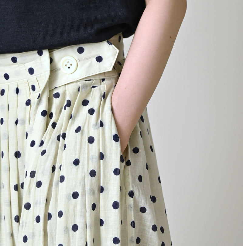 45R Gauze Polka Dot Wrap Skirt - Image 7