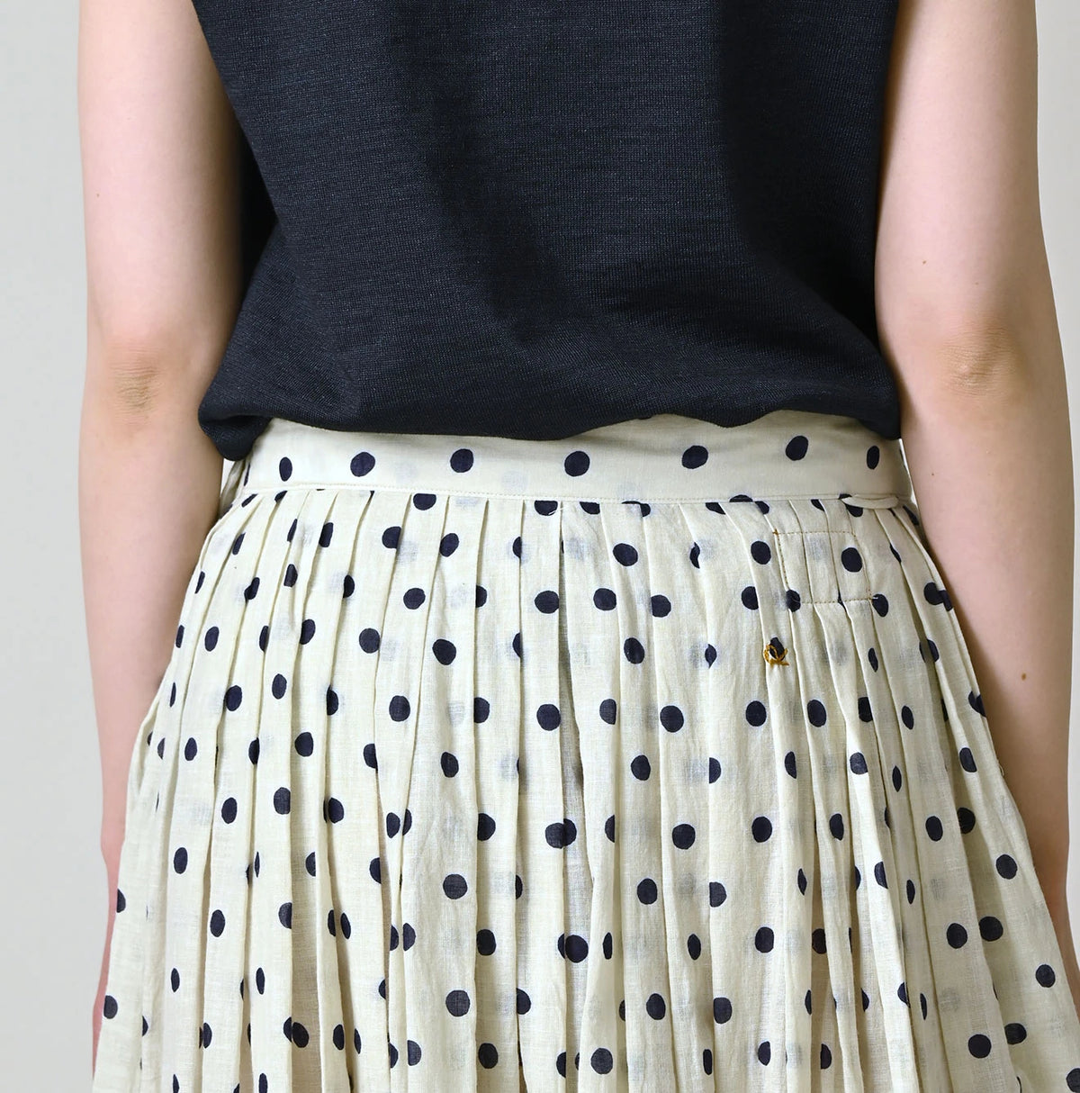 45R Gauze Polka Dot Wrap Skirt